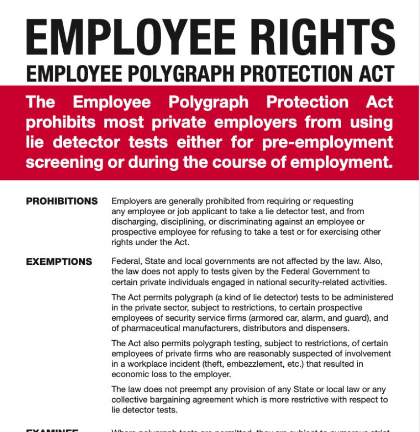 Employee Polygraph Protection Act